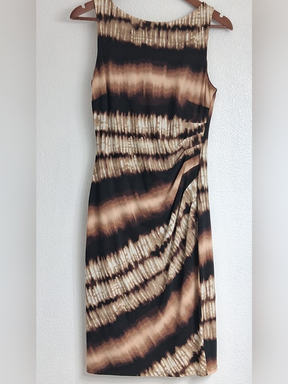 Black Label By Evan Piccone Sleeveless Tie-Dye Midi Dress Size 8